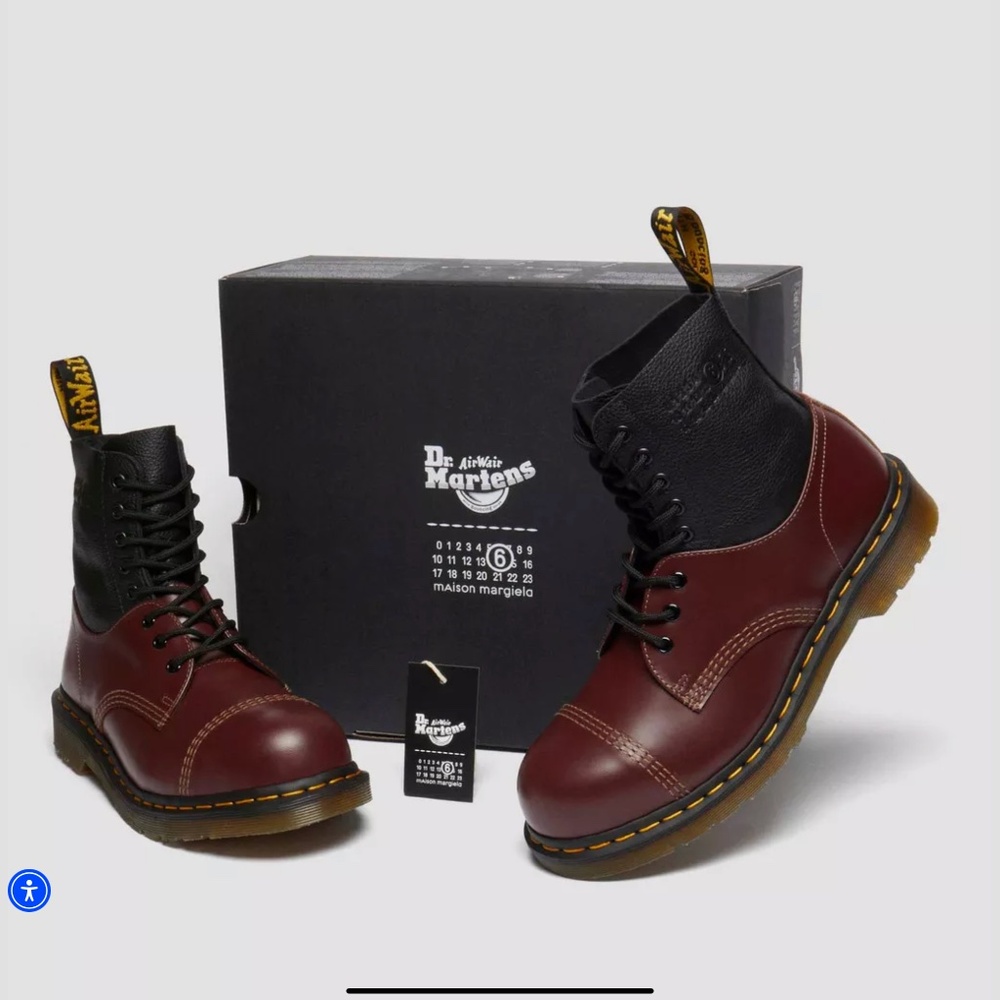 Dr. Martens 1460 / 1461 MM6 STEEL TOE LEATHER BOOTS - size 11 men’s /12women